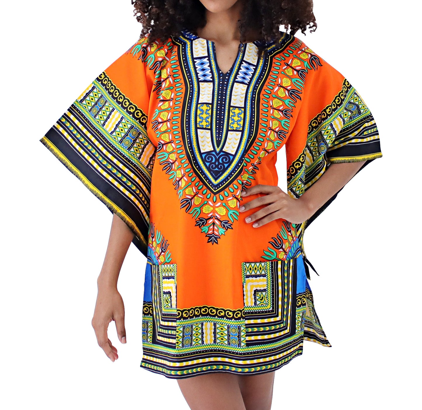 African Dashiki Womens Shirt - Big Witch Long Sleeves