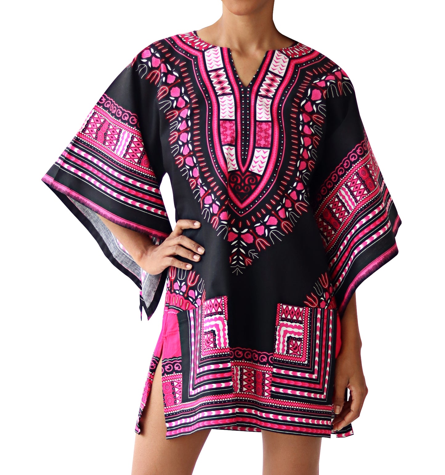 African Dashiki Womens Shirt - Big Witch Long Sleeves