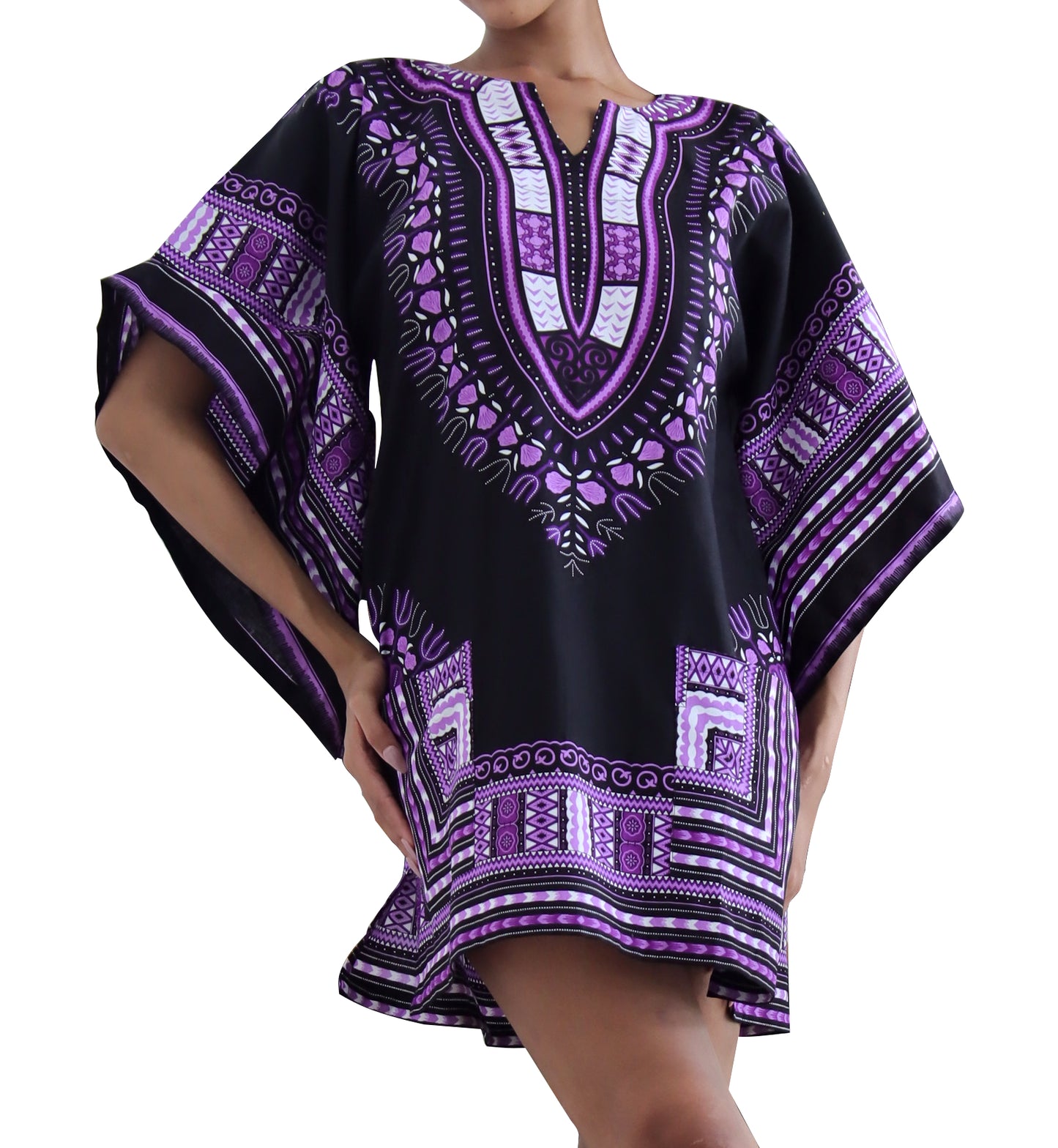 African Dashiki Womens Shirt - Big Witch Long Sleeves