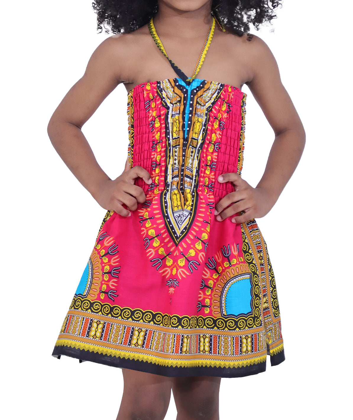 Africa Dashiki Girls Dresses - African Child Smock Chest Strap