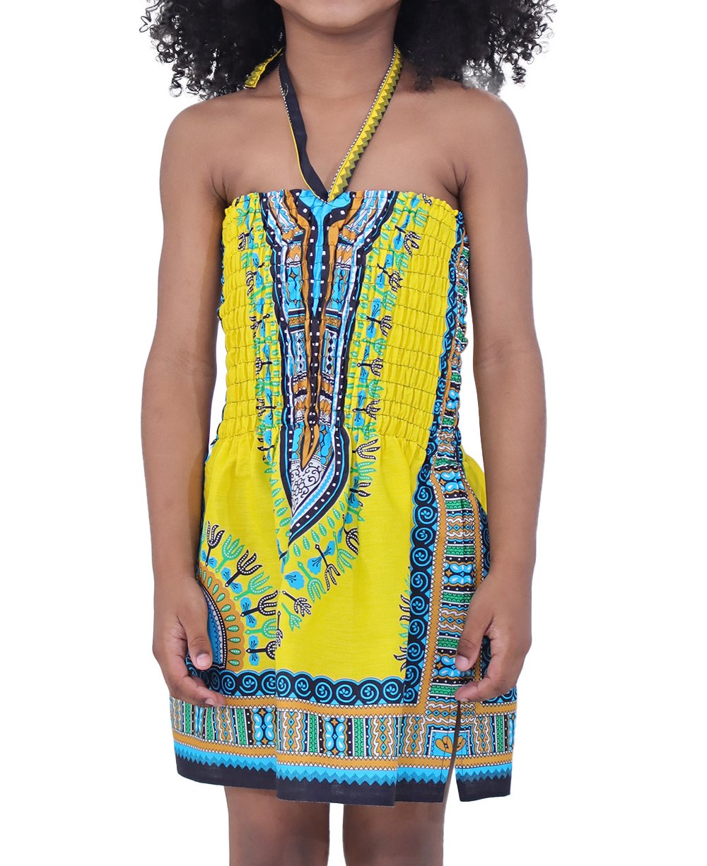 Africa Dashiki Girls Dresses - African Child Smock Chest Strap