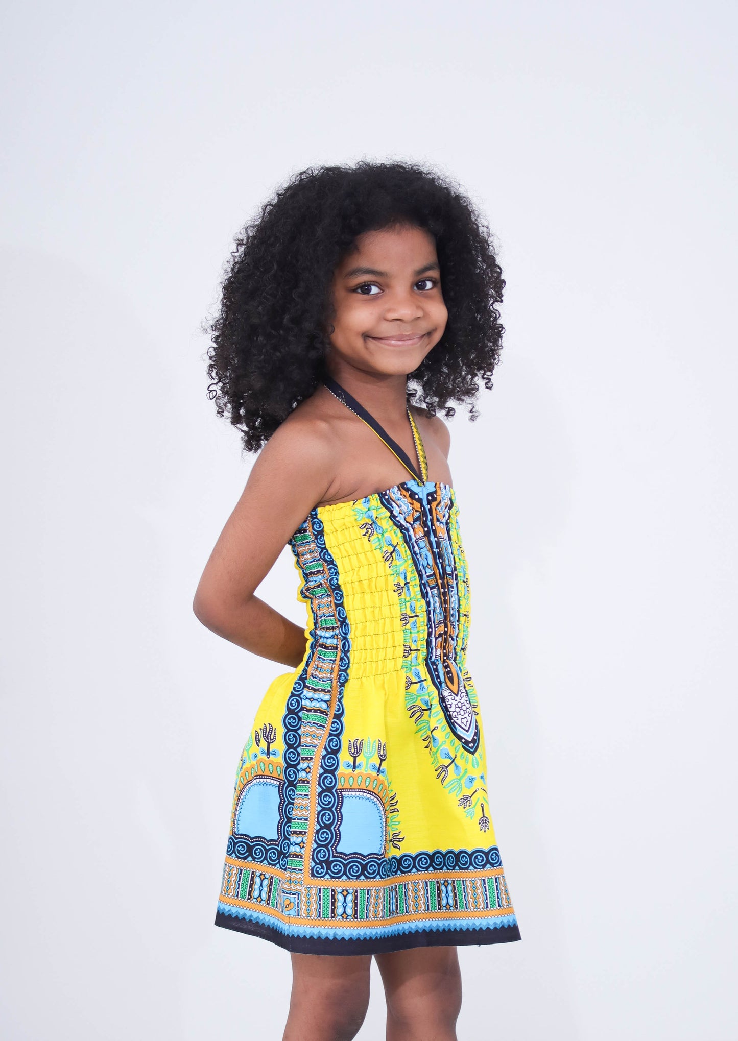 Africa Dashiki Girls Dresses - African Child Smock Chest Strap