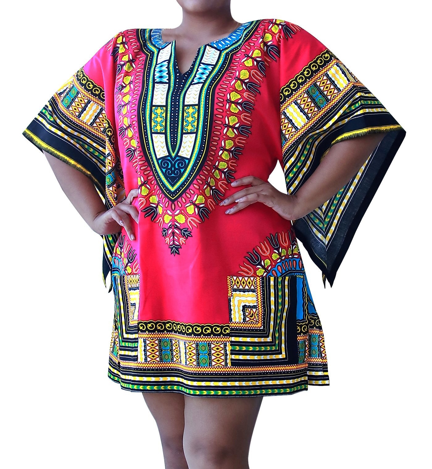 African Dashiki Womens Shirt - Big Witch Long Sleeves