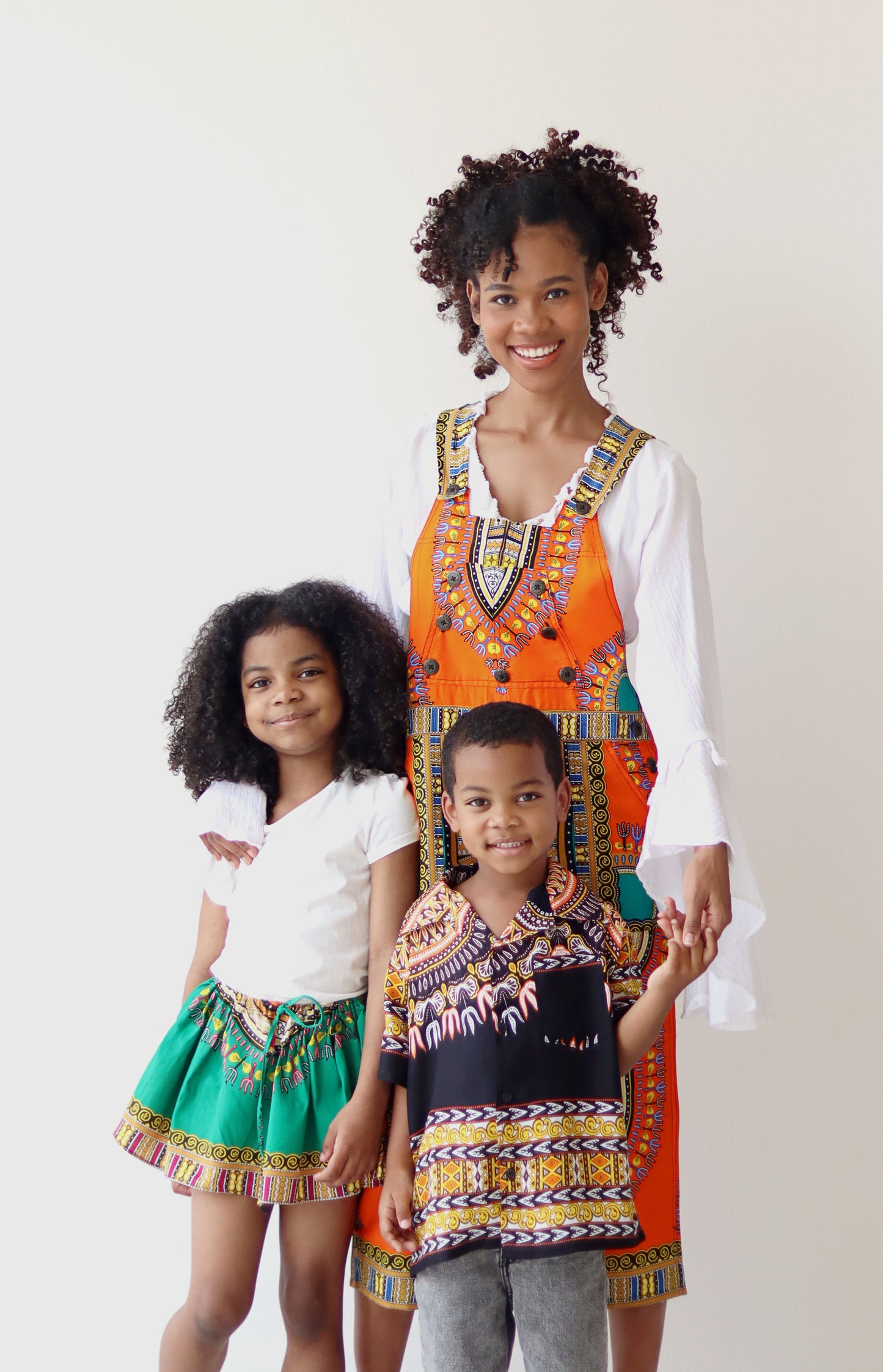 Onepiece JumpSuit Capri Leg Vintage TouchUp Dashiki Art in Cotton