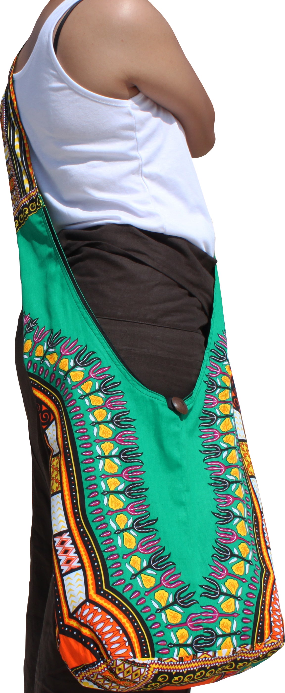 African Dashiki Monks Shoulder Bag - Long Strap