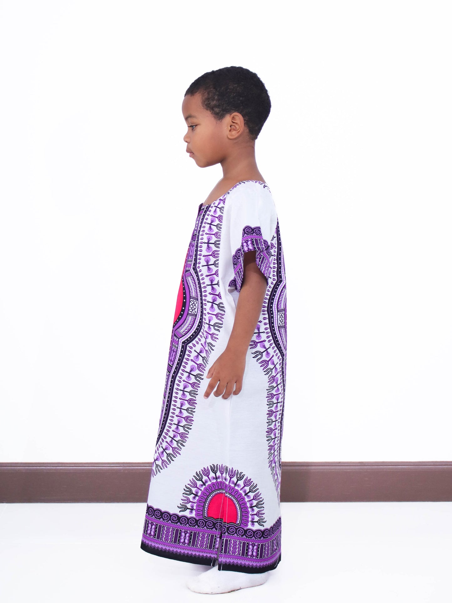 Childrens Kaftan Dashiki Afrikan Full One Piece Throw Over Cotton Kurta Chiton Outfit
