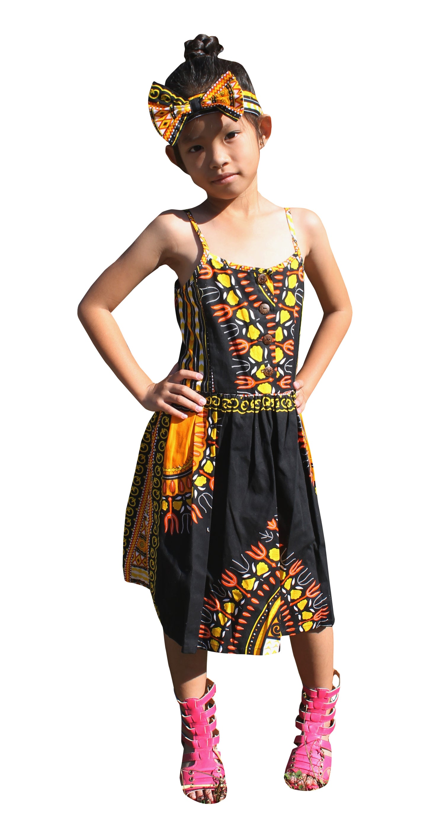 Africa Dashiki Girls Dresses - Light Cotton Sac Dress