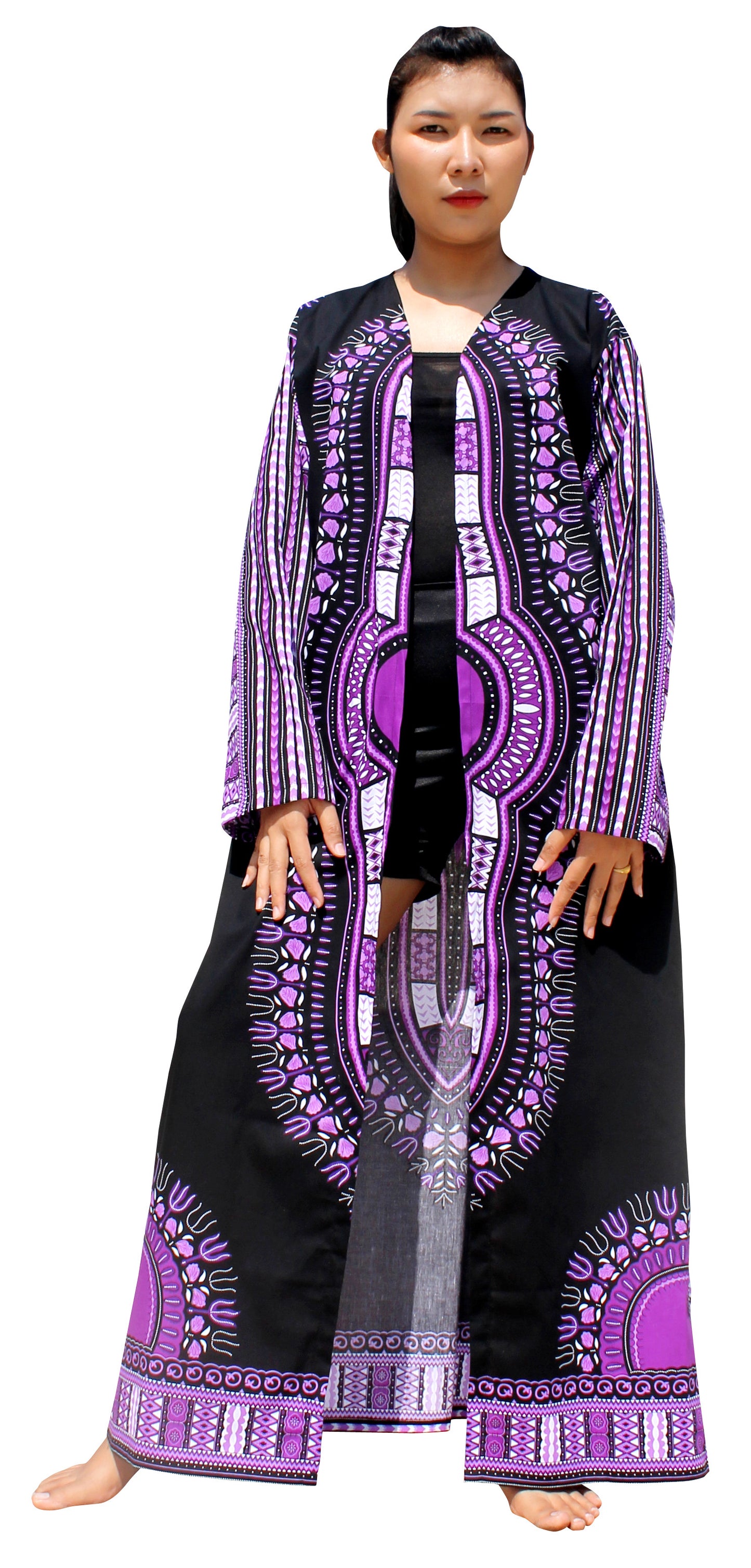 African Dashiki Robe Dress - Robe Womens With Long Sleeves