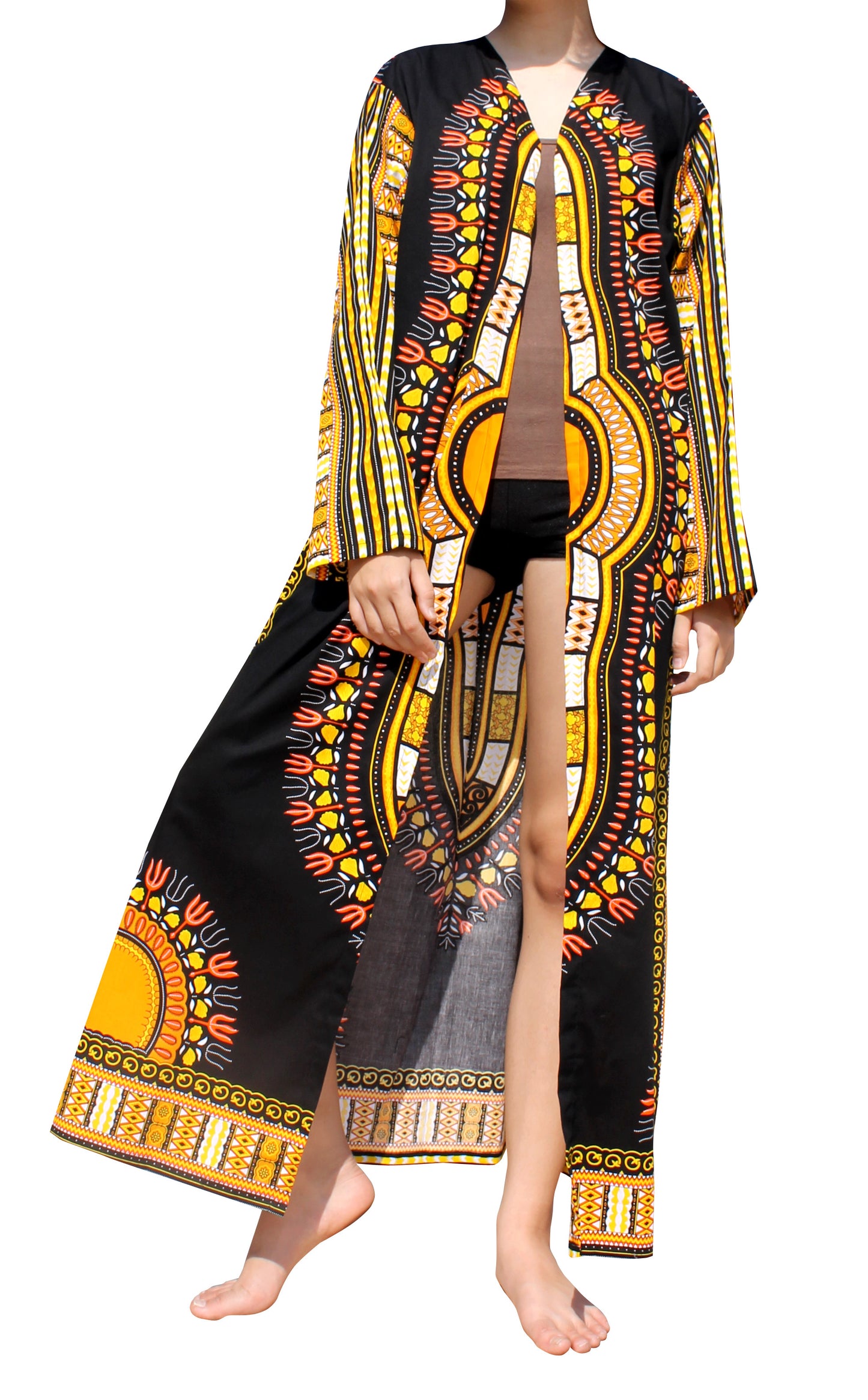 African Dashiki Robe Dress - Robe Womens With Long Sleeves