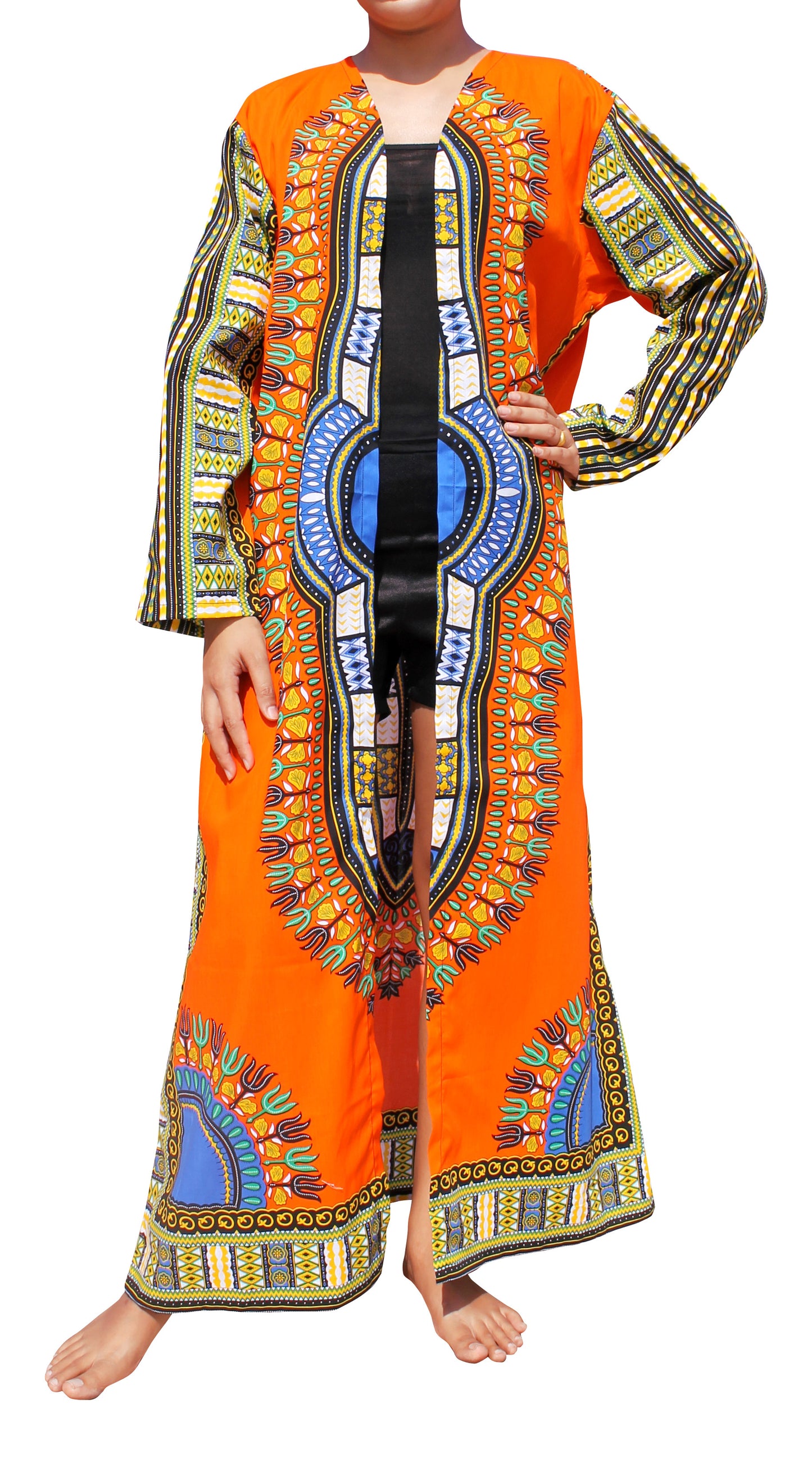 African Dashiki Robe Dress - Robe Womens With Long Sleeves