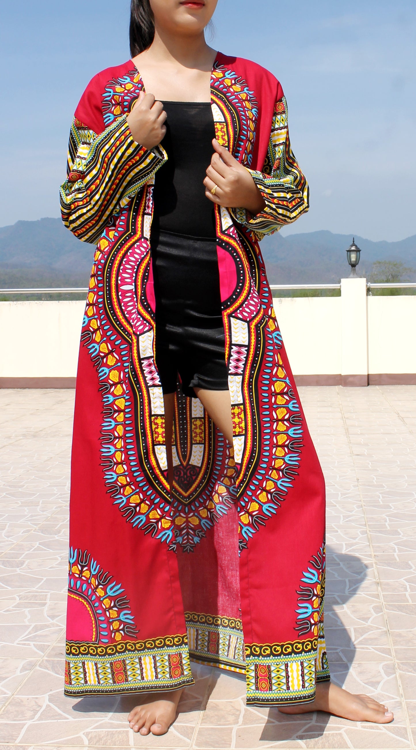 African Dashiki Robe Dress - Robe Womens With Long Sleeves