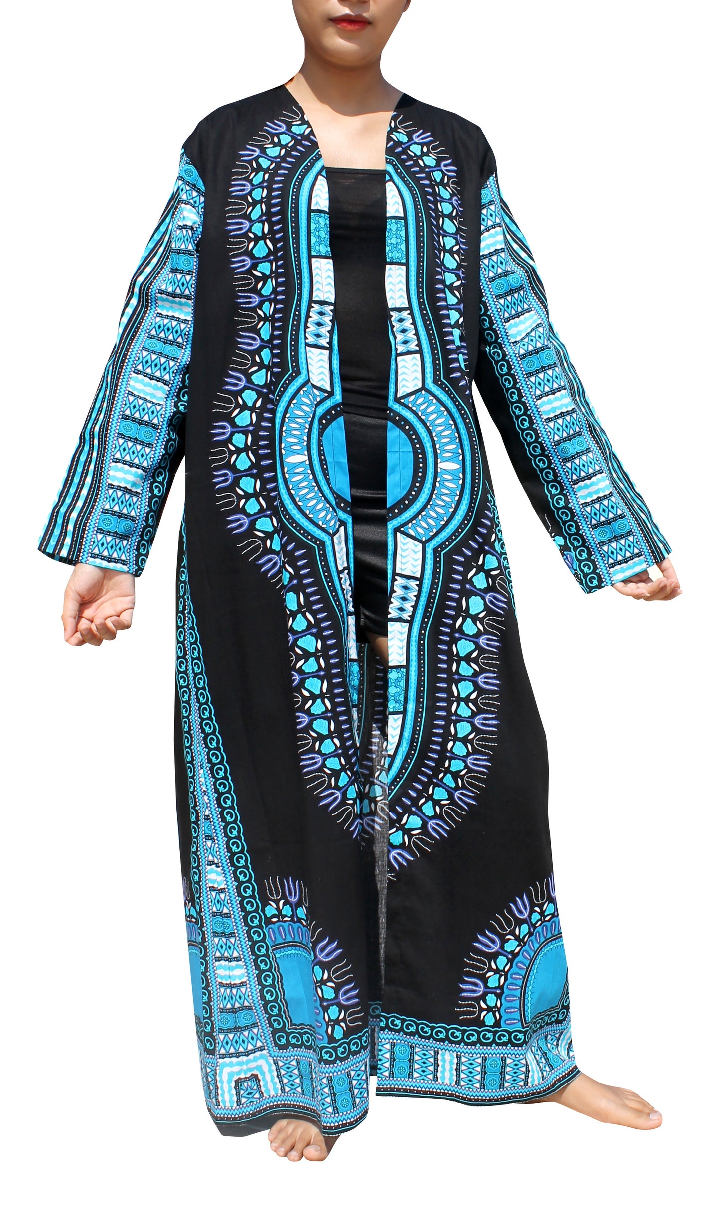 African Dashiki Robe Dress - Robe Womens With Long Sleeves