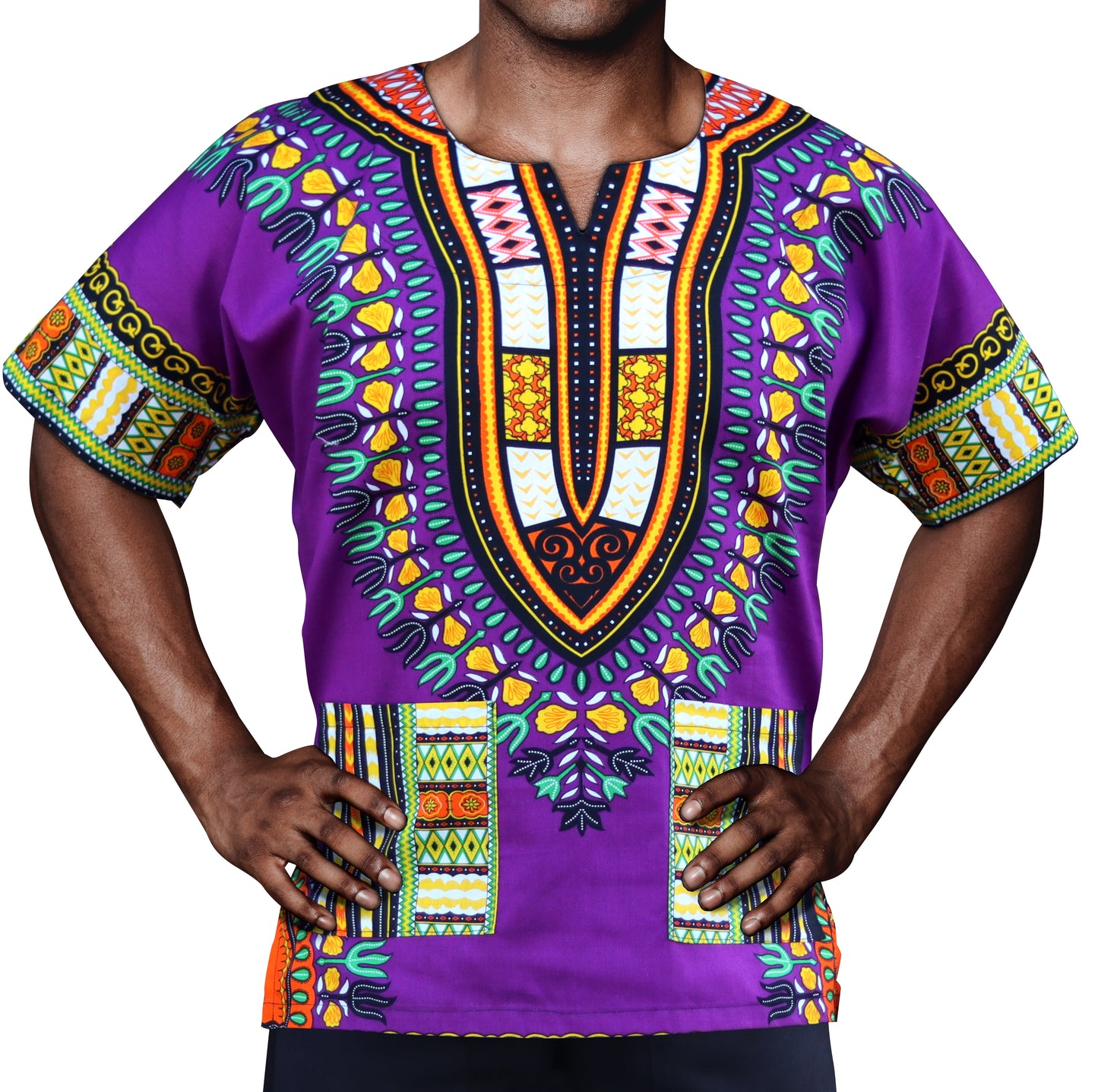 African Dashiki Unisex Shirt Standard Cotton 100% - Variety Colors