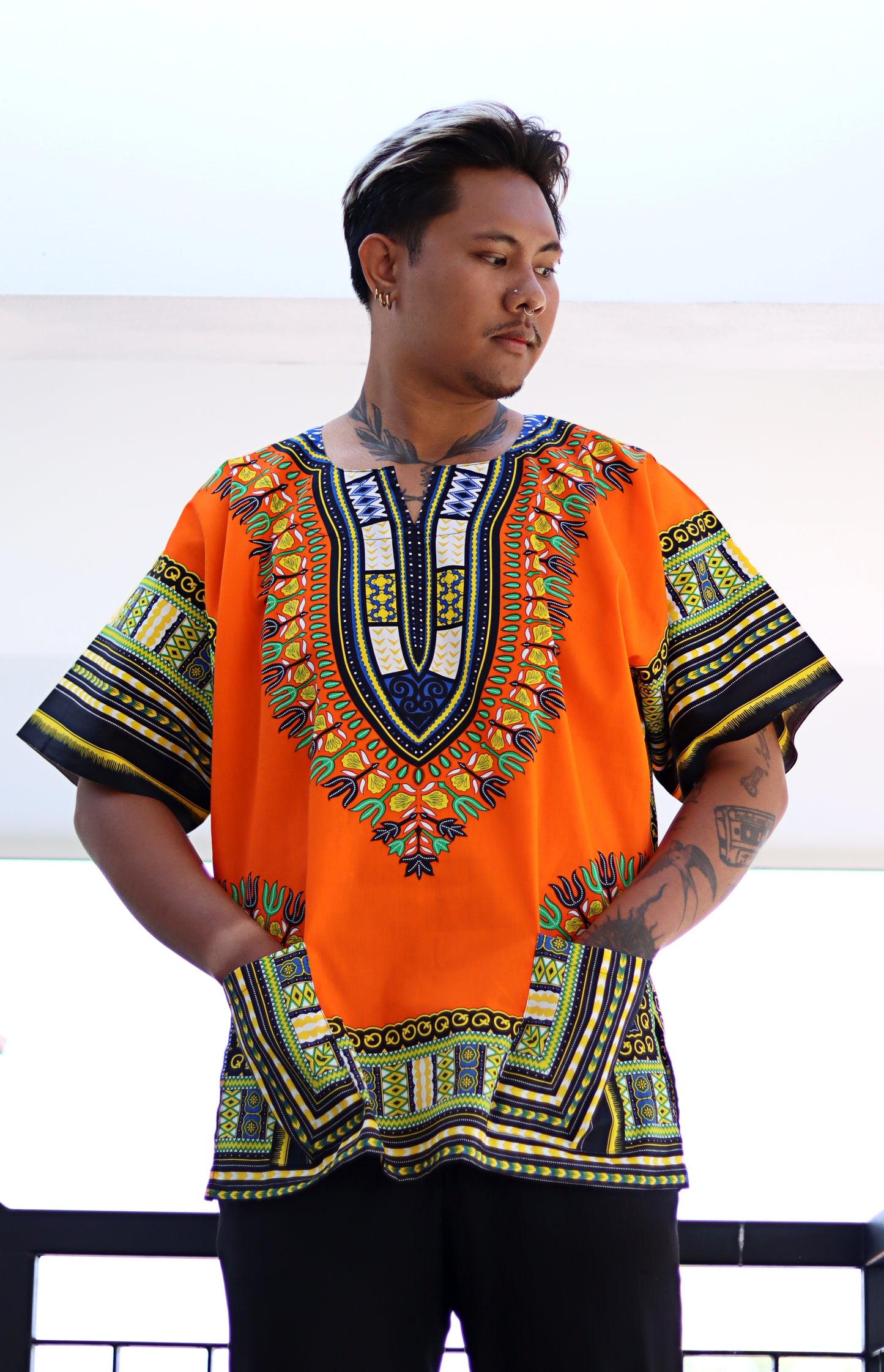 African Dashiki Unisex Shirt Standard Cotton 100% - Variety Colors