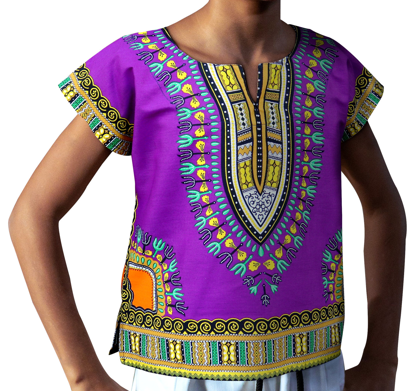 African Dashiki Children's Shirt Standard Cotton 100 % - Variety Colors