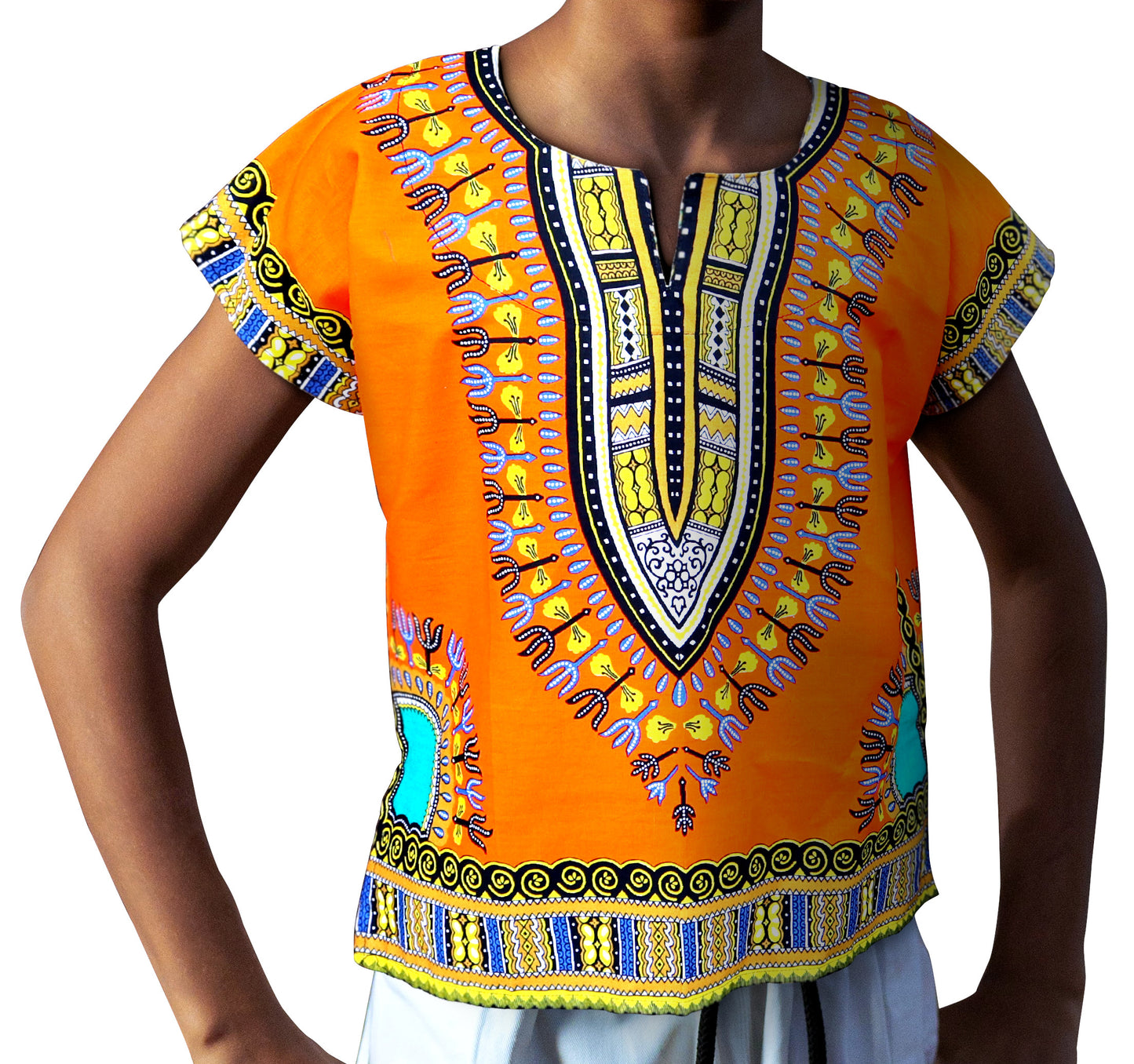 African Dashiki Children's Shirt Standard Cotton 100 % - Variety Colors