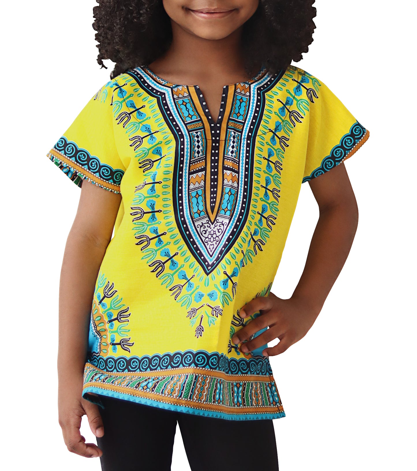 African Dashiki Children's Shirt Standard Cotton 100 % - Variety Colors