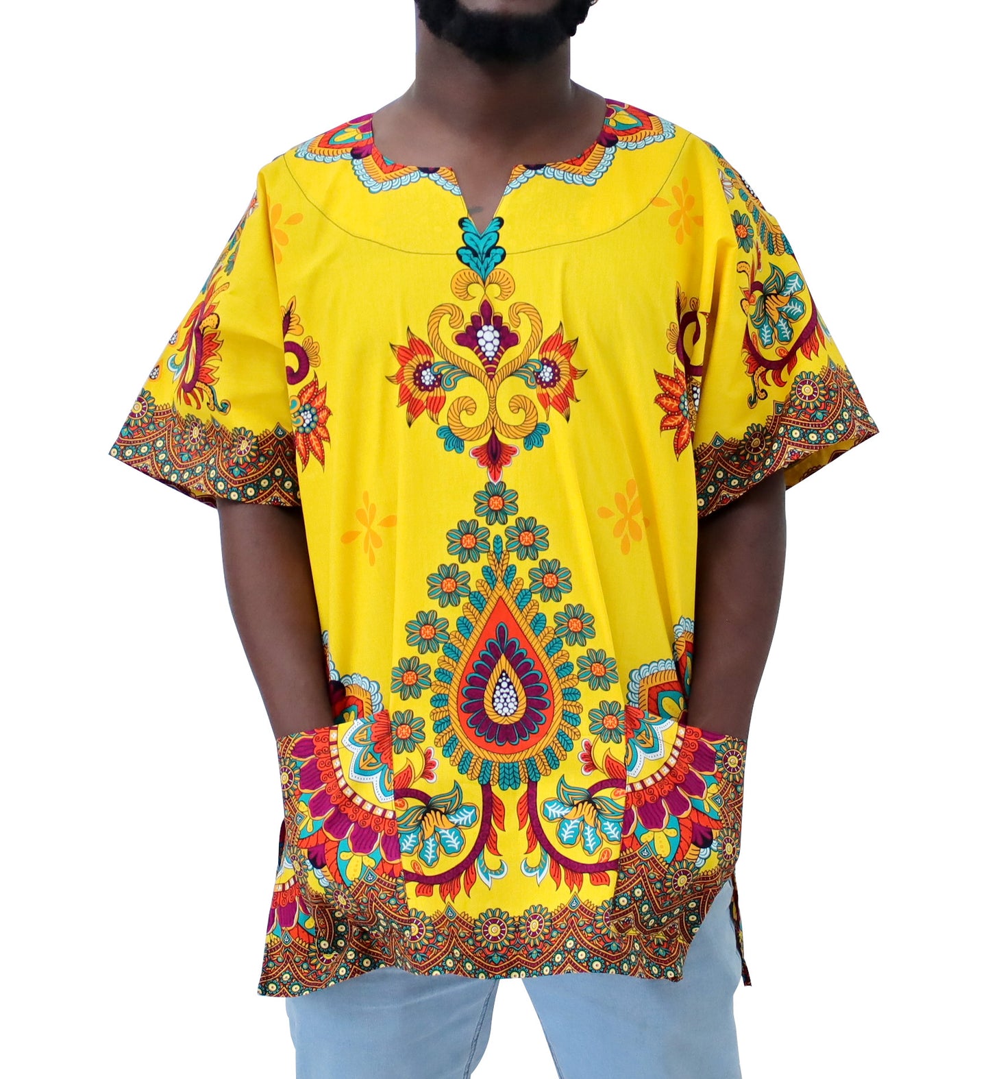 African Dashiki Unisex Shirt Standard Cotton 100% - Art Pattern