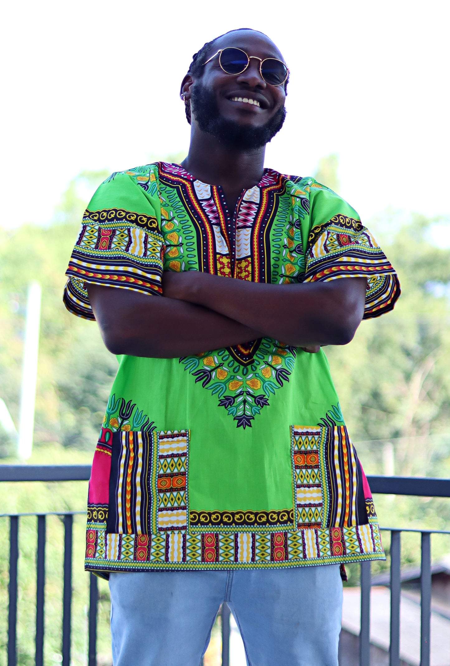 African Dashiki Unisex Shirt Standard Cotton 100% - Variety Colors