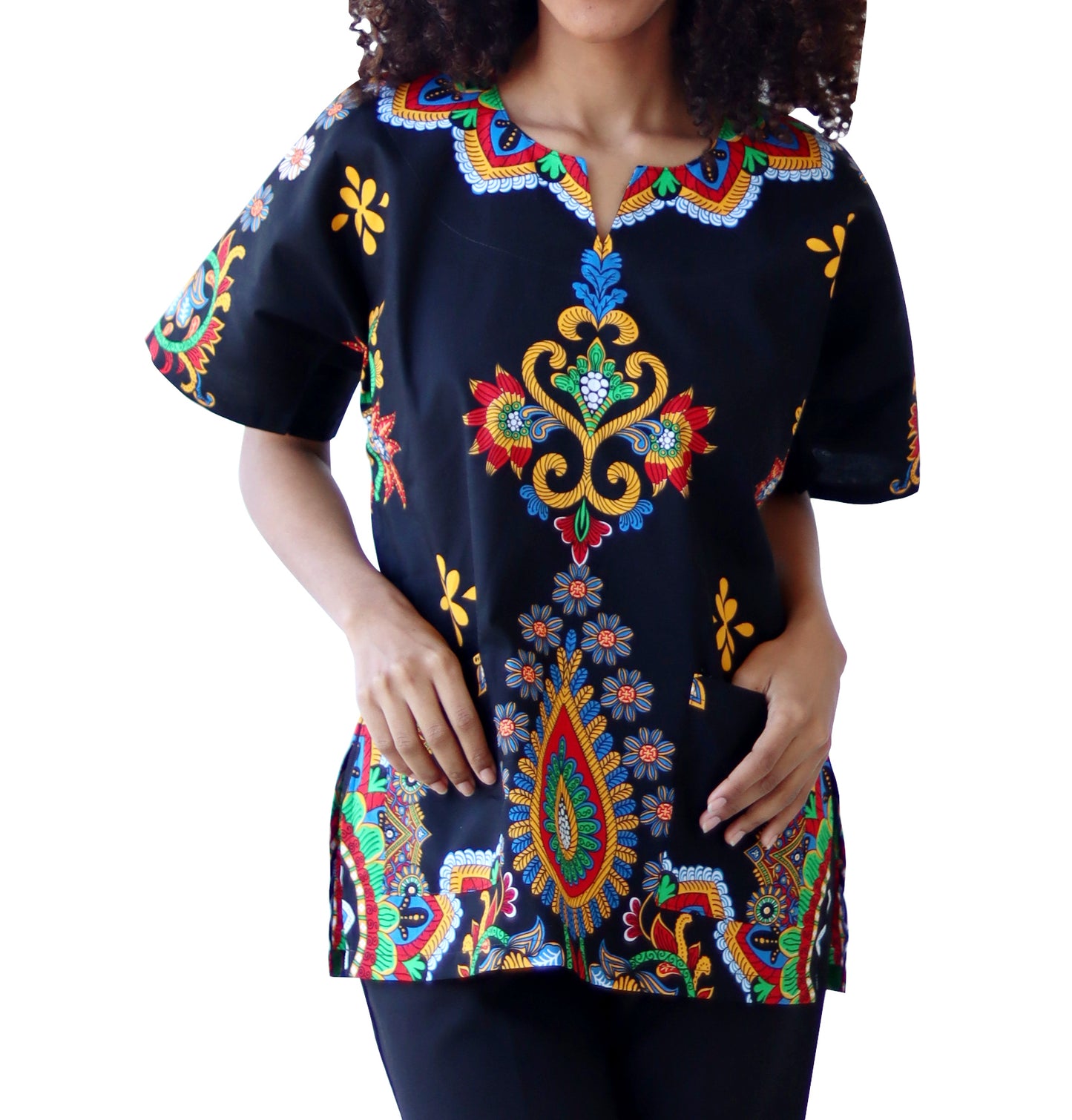 African Dashiki Unisex Shirt Standard Cotton 100% - Art Pattern