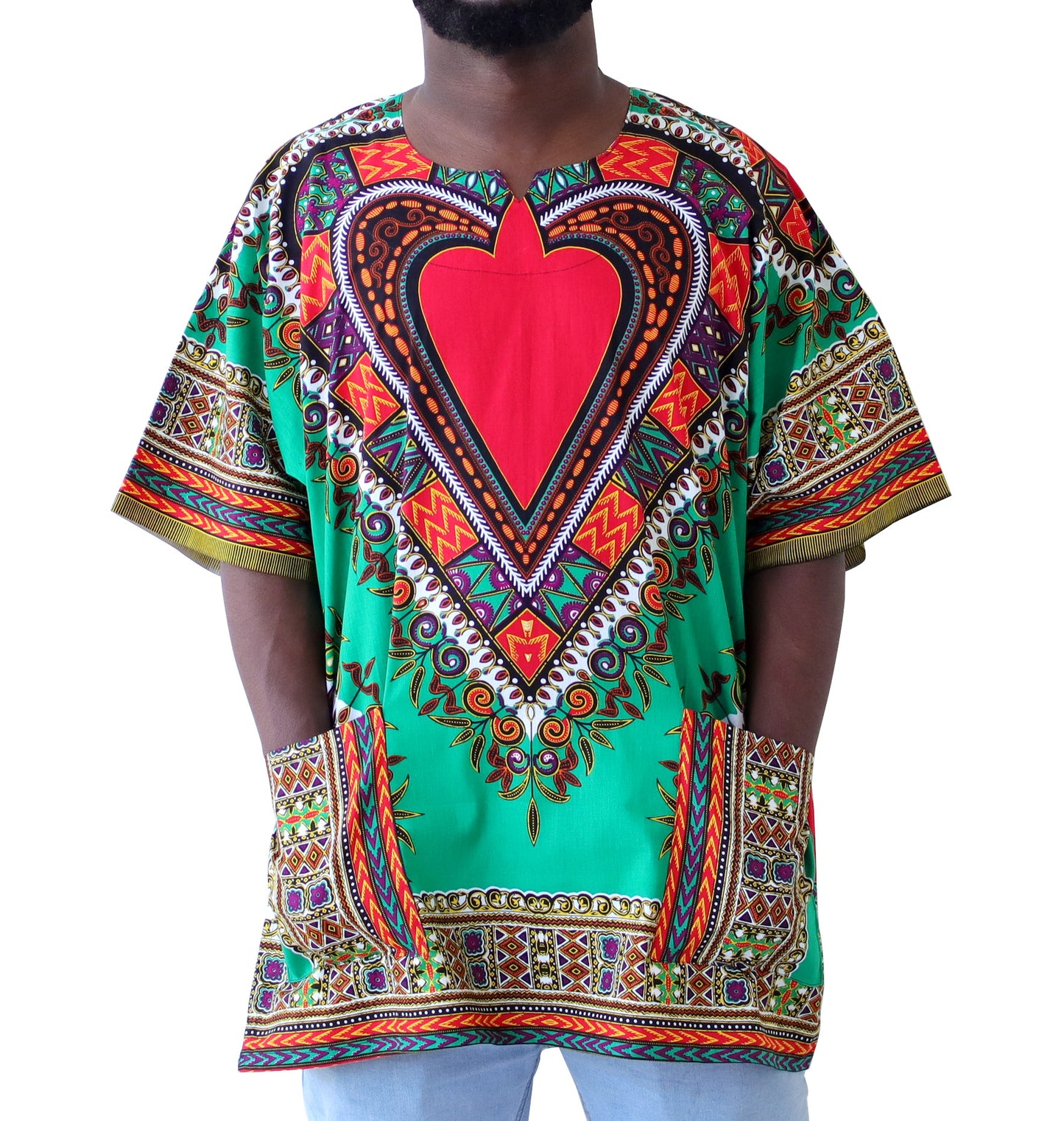 African Dashiki Unisex Shirt Standard Cotton 100% - Art Pattern