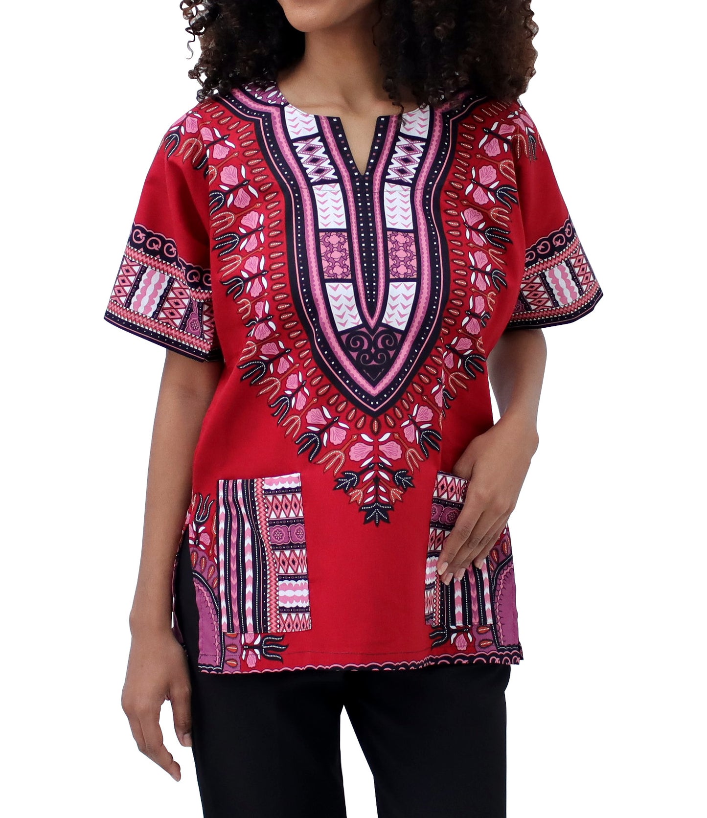 African Dashiki Unisex Shirt Standard Cotton 100% - Dark Colors