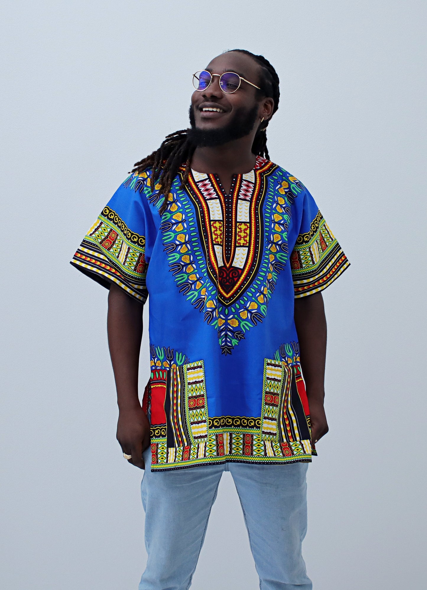 African Dashiki Unisex Shirt Standard Cotton 100% - Variety Colors