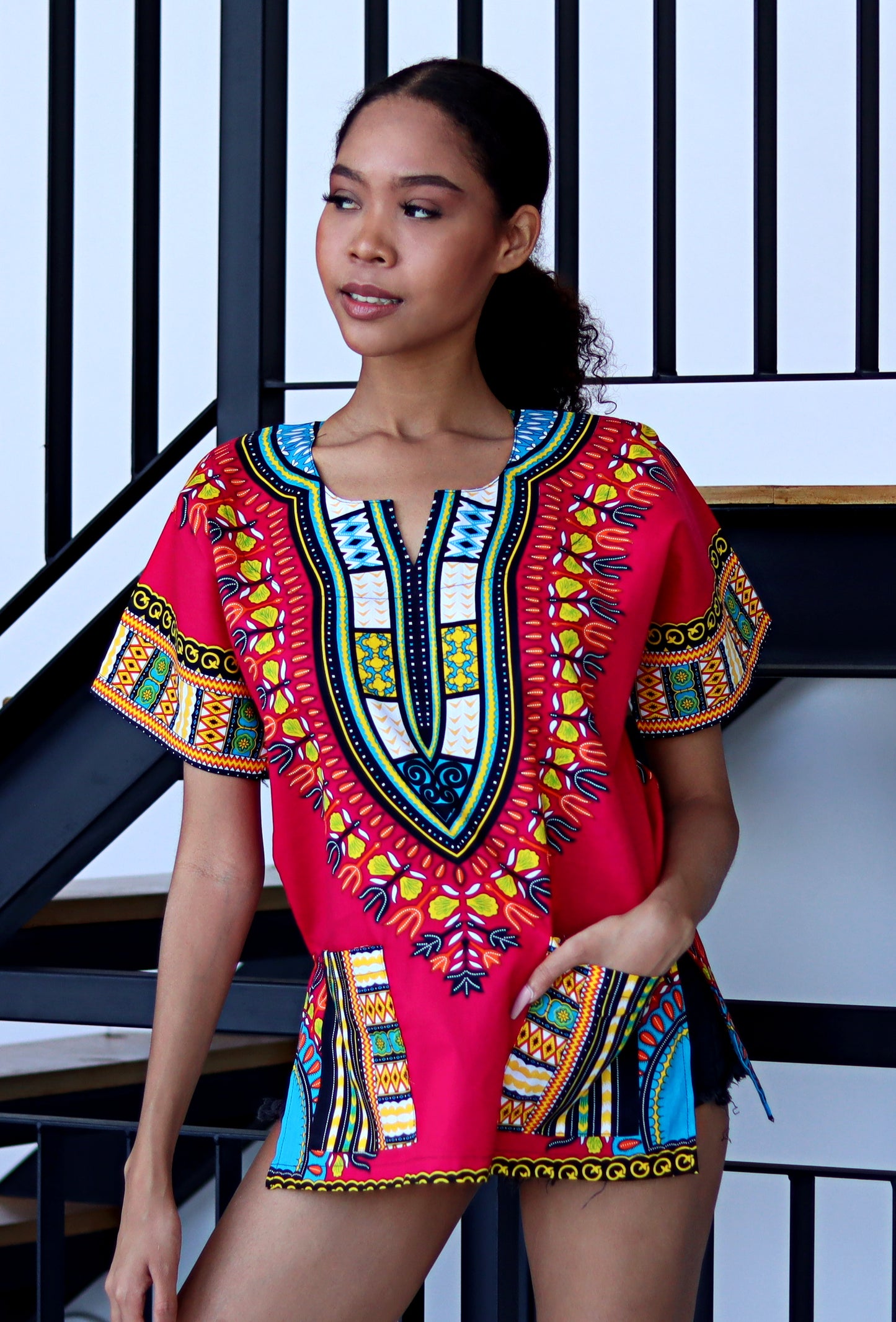 African Dashiki Unisex Shirt Standard Cotton 100% - Variety Colors