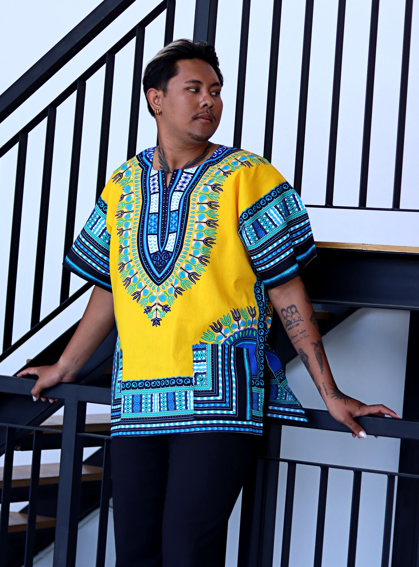 African Dashiki Unisex Shirt Standard Cotton 100% - Variety Colors