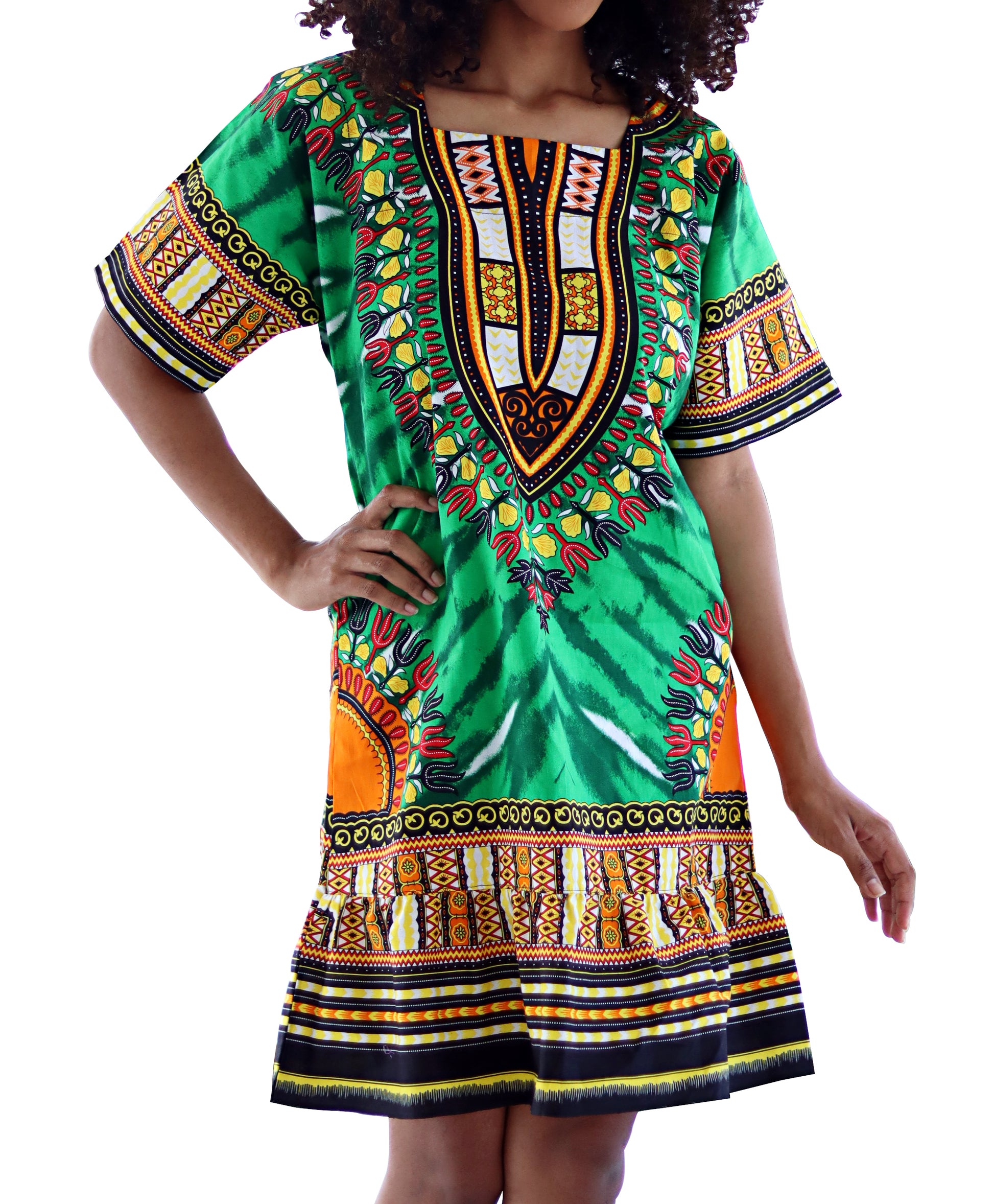 short dashiki dress Dashiki Print Tribal Short Sleeve Mini Dress