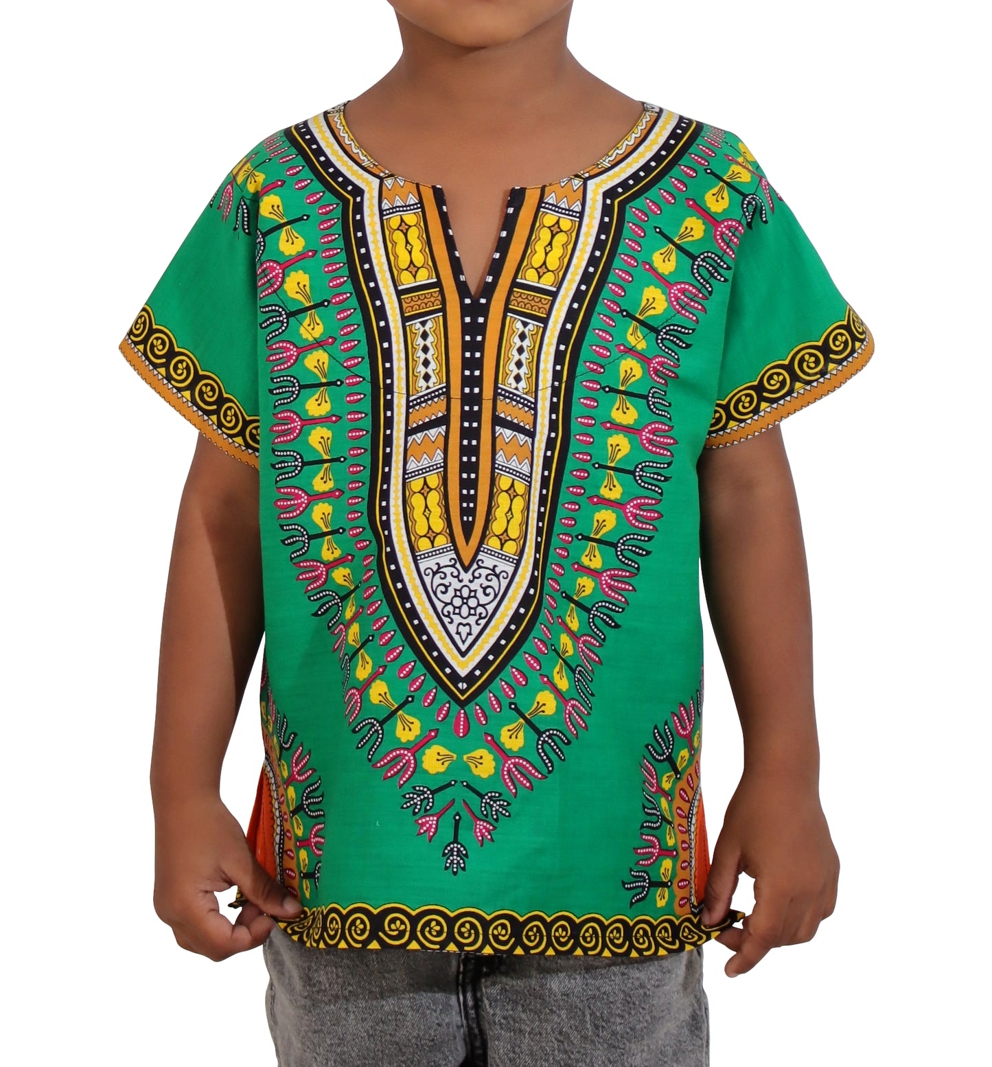 African Dashiki Children's Shirt Standard Cotton 100 % - Variety Colors