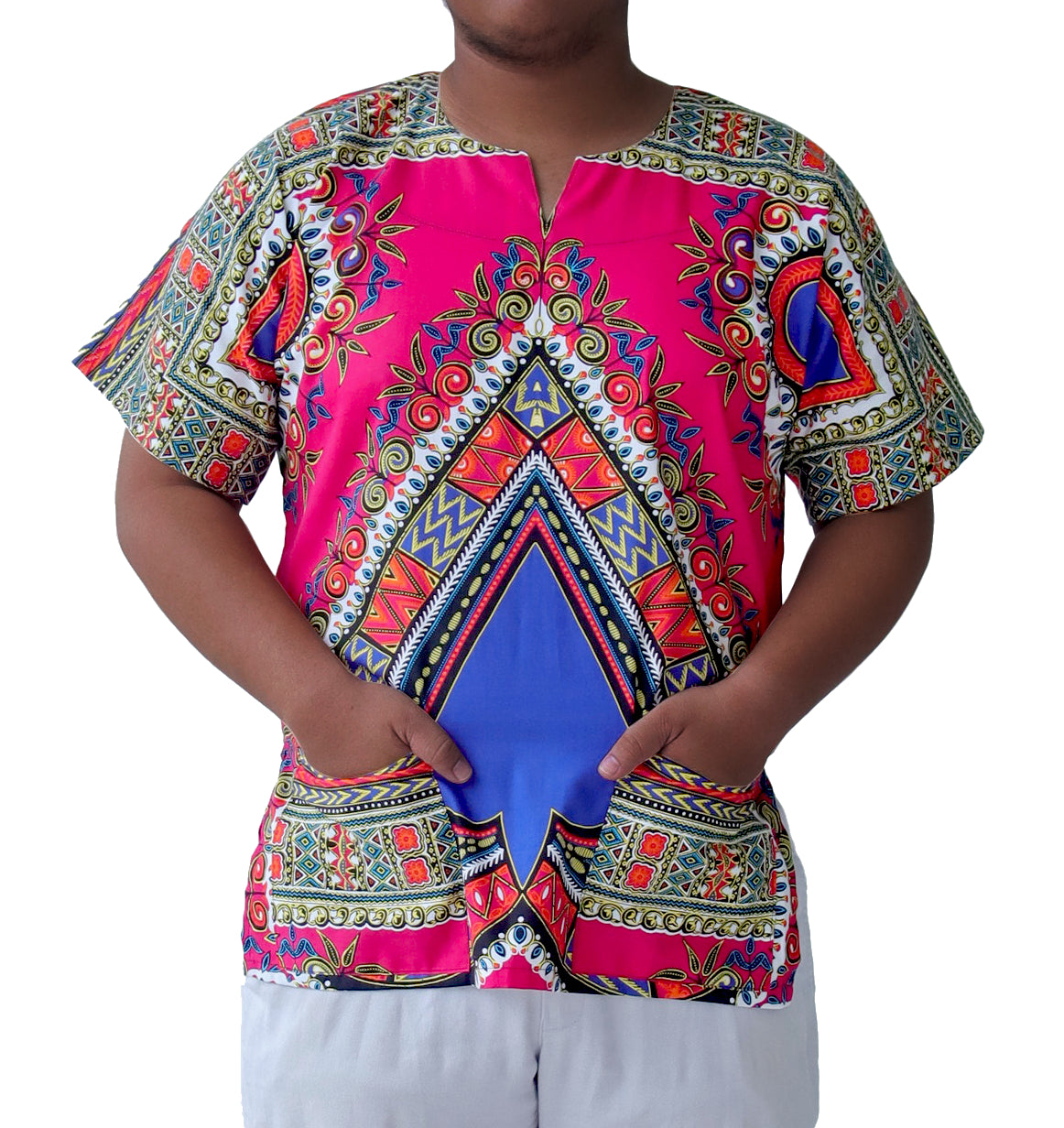 DA'IKI Traditional African Spearhead Warrior Shirt for Men and Women 100% Cotton
