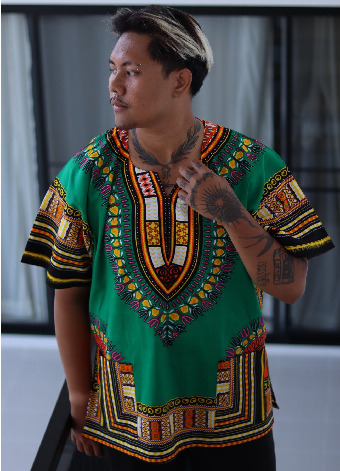 African Dashiki Unisex Shirt Standard Cotton 100% - Variety Colors