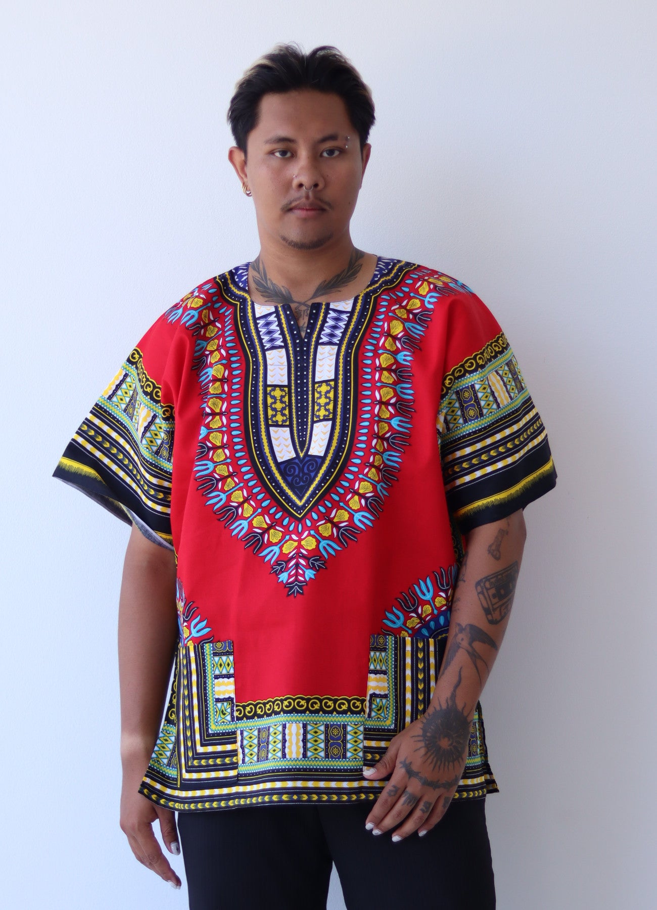 African Dashiki Unisex Shirt Standard Cotton 100% - Variety Colors