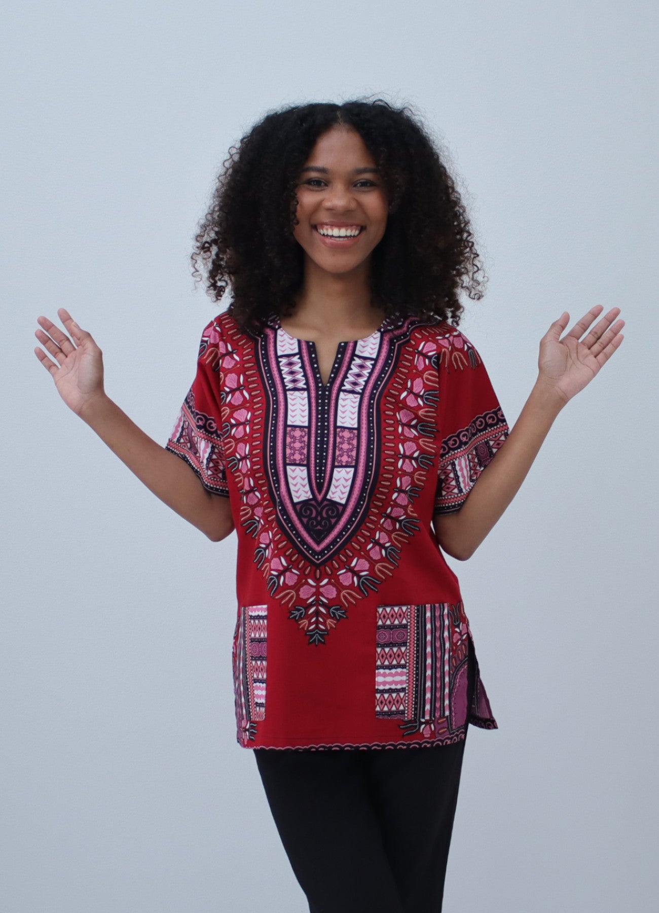 African Dashiki Unisex Shirt Standard Cotton 100% - Dark Colors