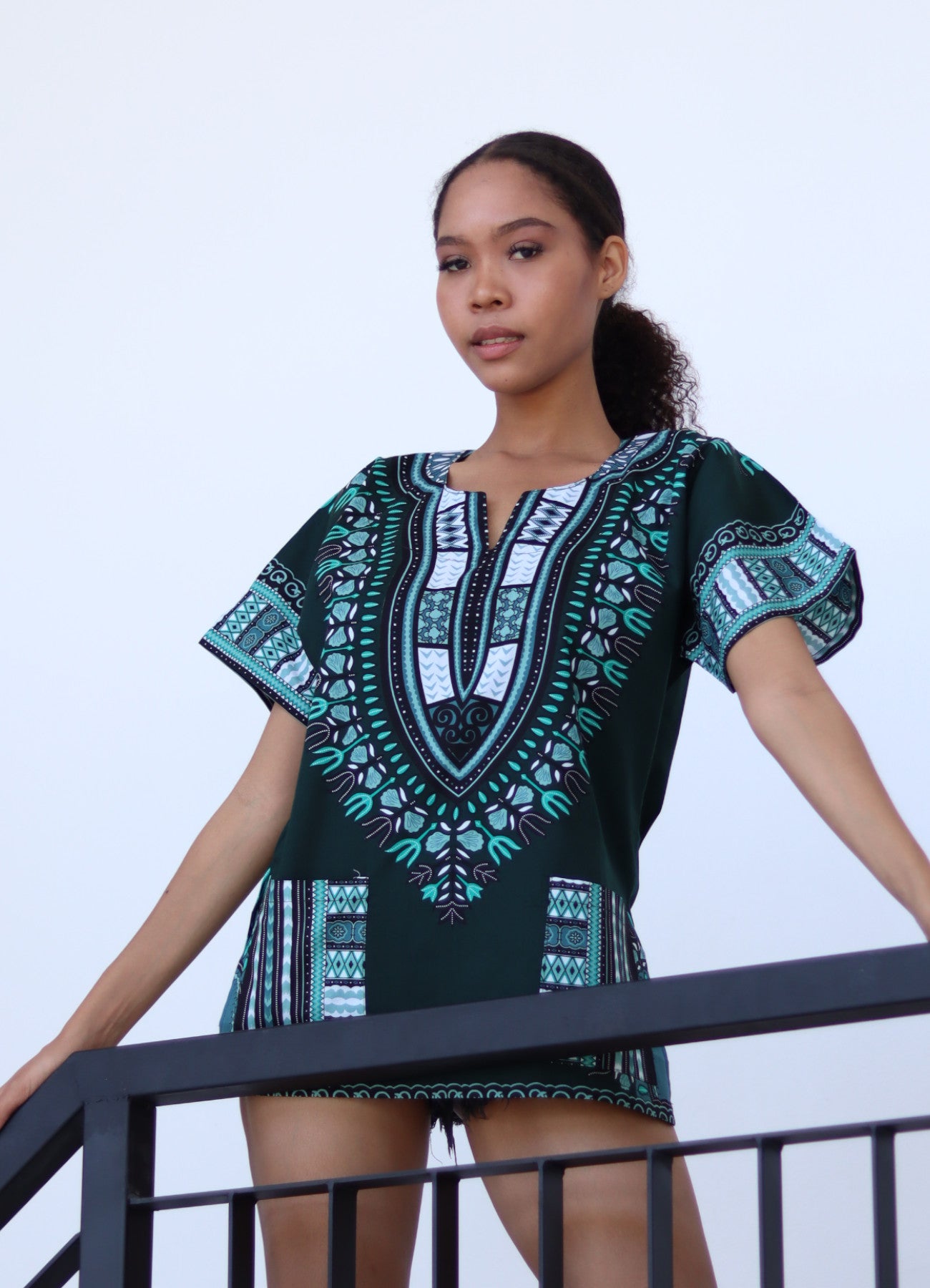 African Dashiki Unisex Shirt Standard Cotton 100% - Dark Colors