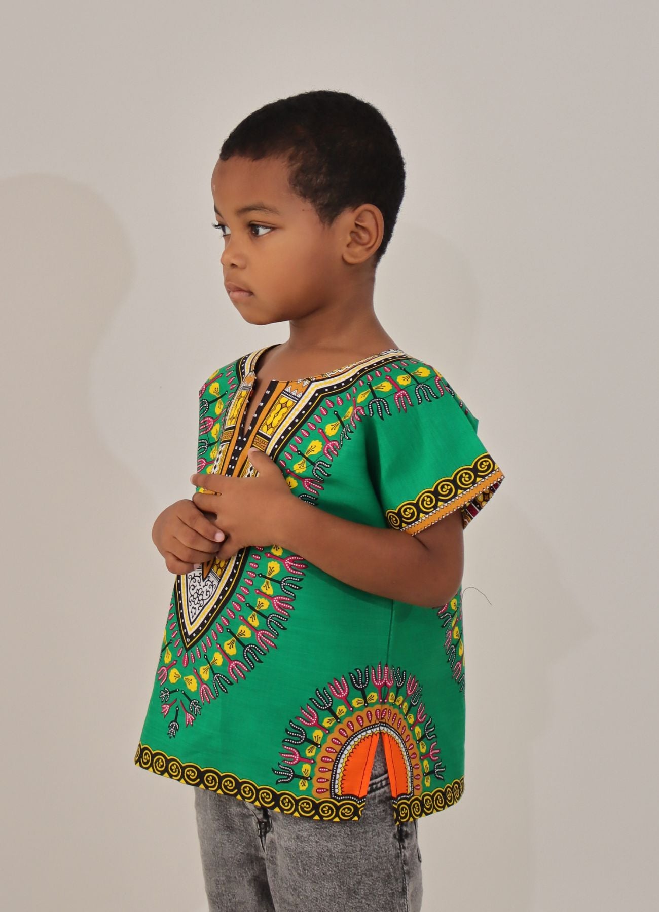 African Dashiki Children's Shirt Standard Cotton 100 % - Variety Colors