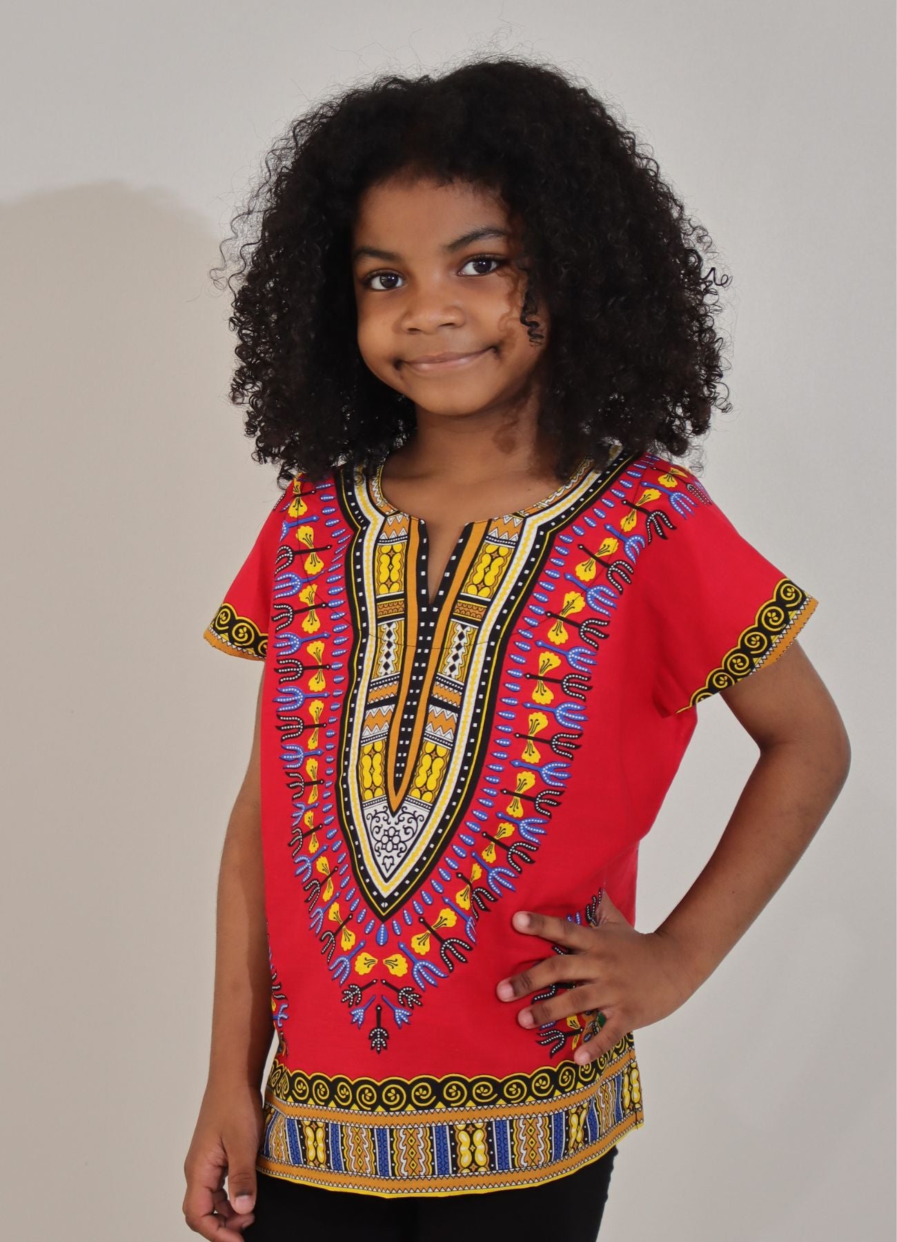 African Dashiki Children's Shirt Standard Cotton 100 % - Variety Colors