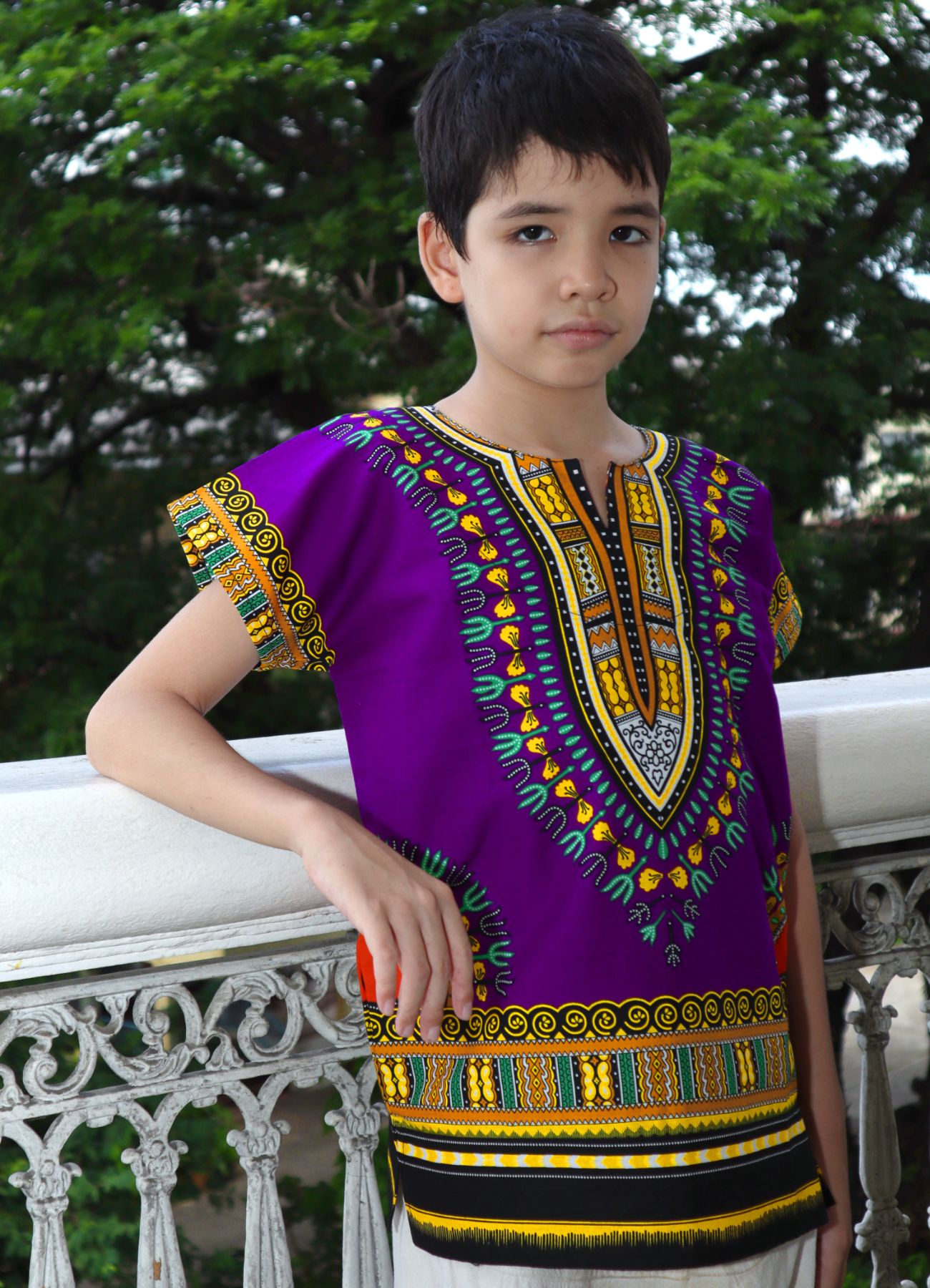 African Dashiki Children's Shirt Standard Cotton 100 % - Variety Colors