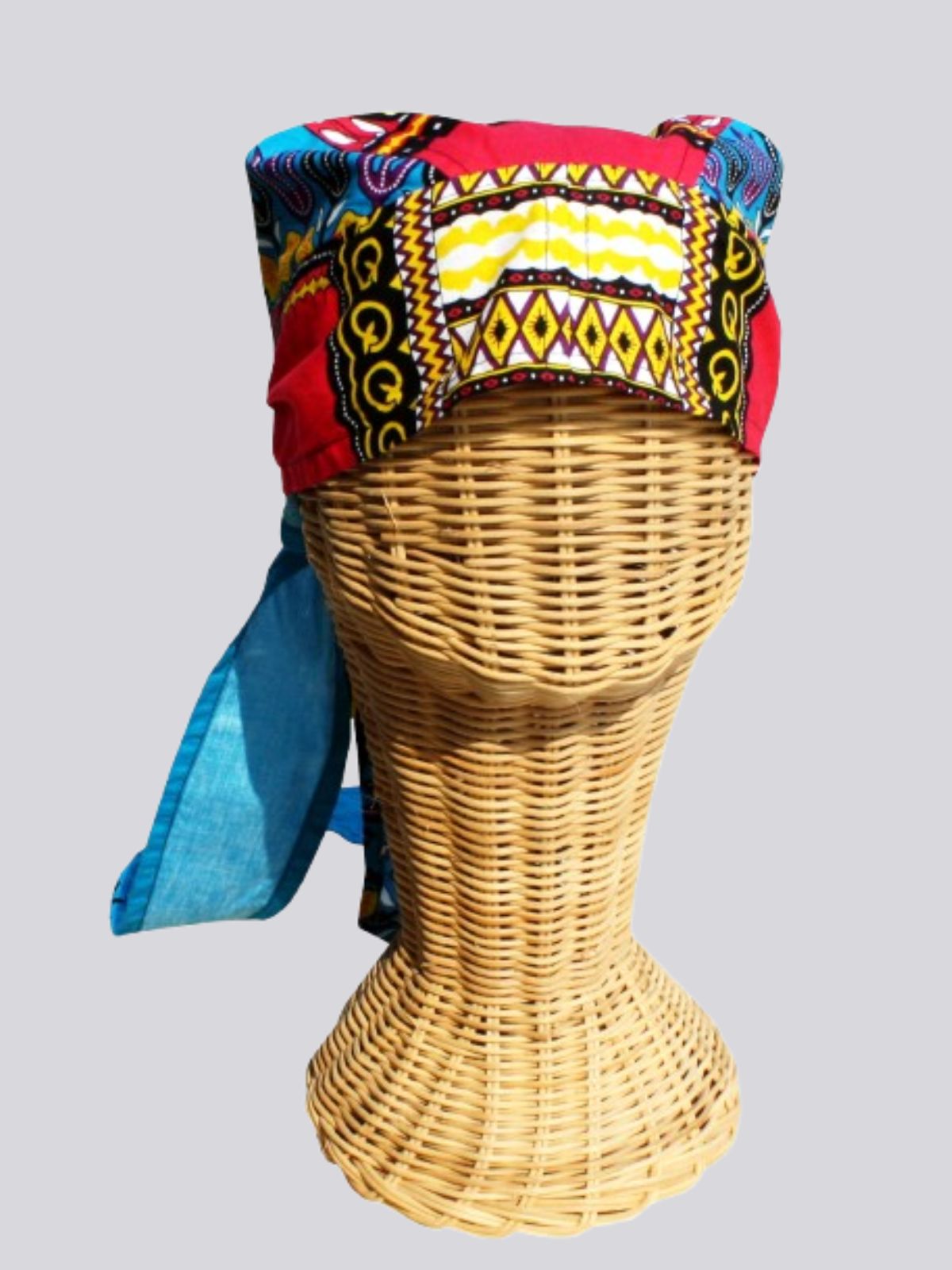African Dashiki Cotton Pirates Hairtie - Bandana Tied Cap