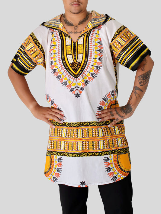 African Dashiki Warlock Jacket - Long Jacket Hoody