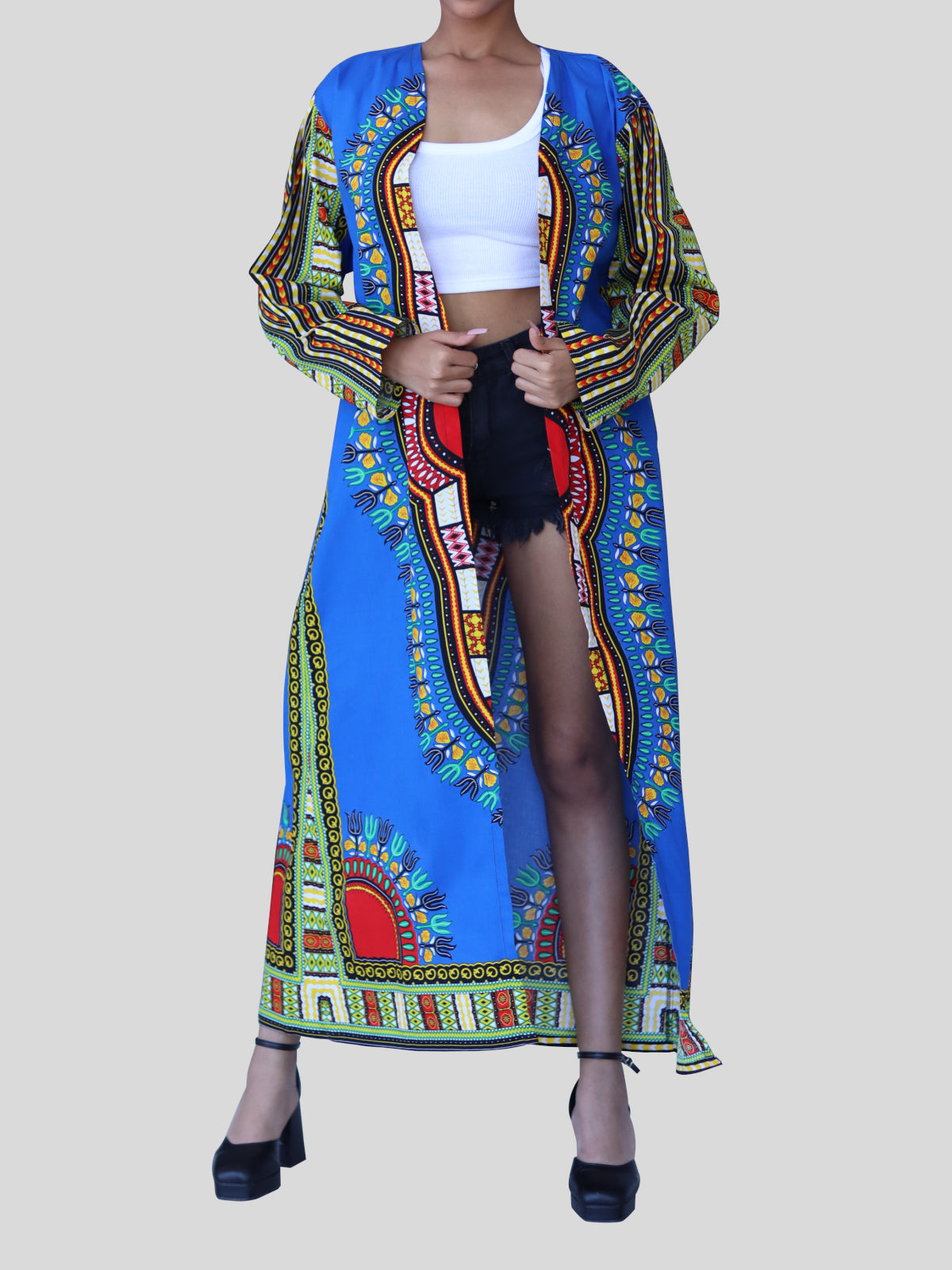 African Dashiki Robe Dress - Robe Womens With Long Sleeves