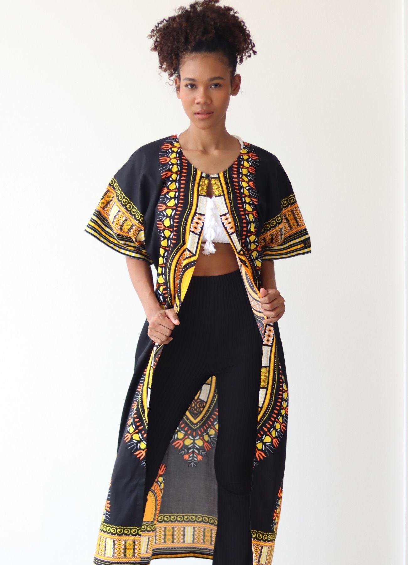 African Dashiki Robe Dress - Robe Womens With Short Sleeves