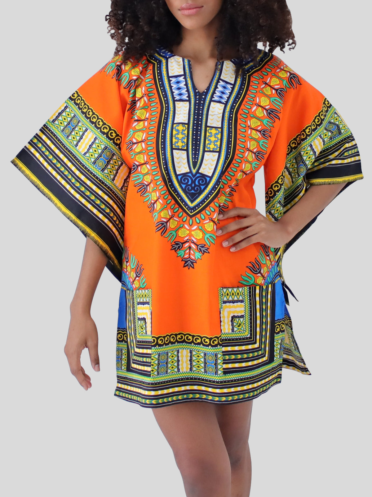 African Dashiki Womens Shirt - Big Witch Long Sleeves