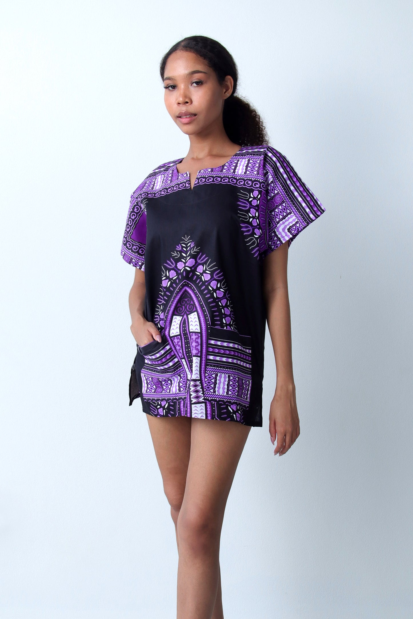 DA'IKI Traditional African Spearhead Warrior Shirt for Men and Women 100% Cotton