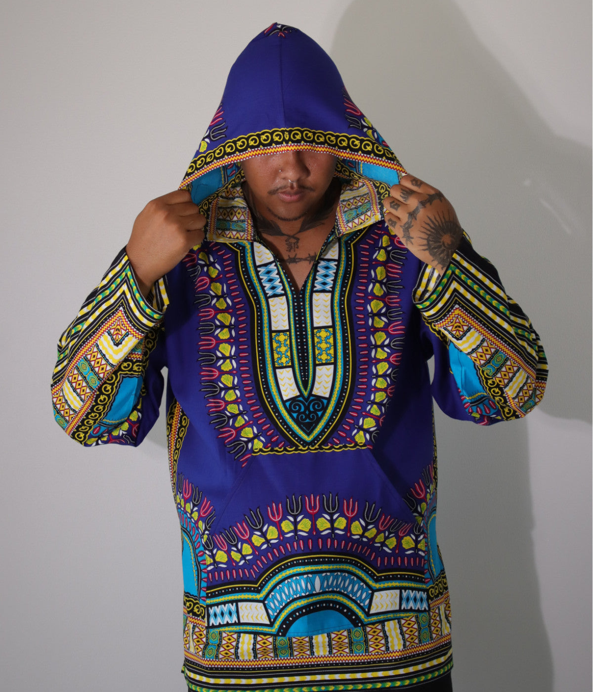 African Dashiki Unisex Jackets - Colorful Windbreaker Hoody Long Sleeve