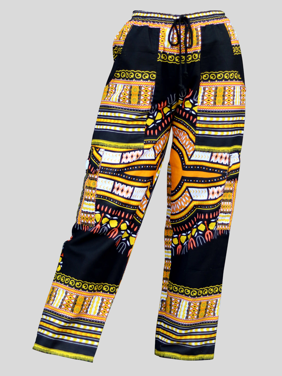 African Dashiki Unisex Pants - Cargo Pants Side Pockets