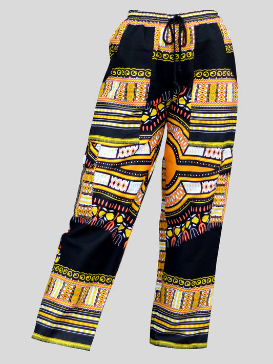 African Dashiki Unisex Pants - Cargo Pants Side Pockets