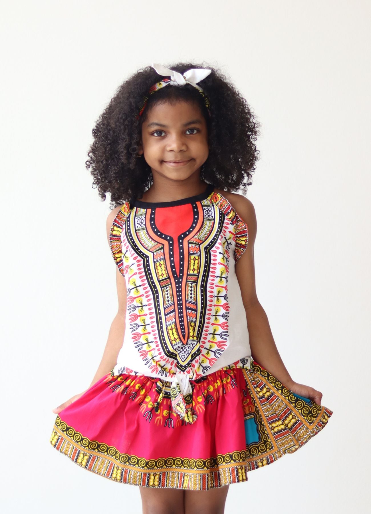 Africa Dashiki Girls Skirt - Mini Gypsy Skirts