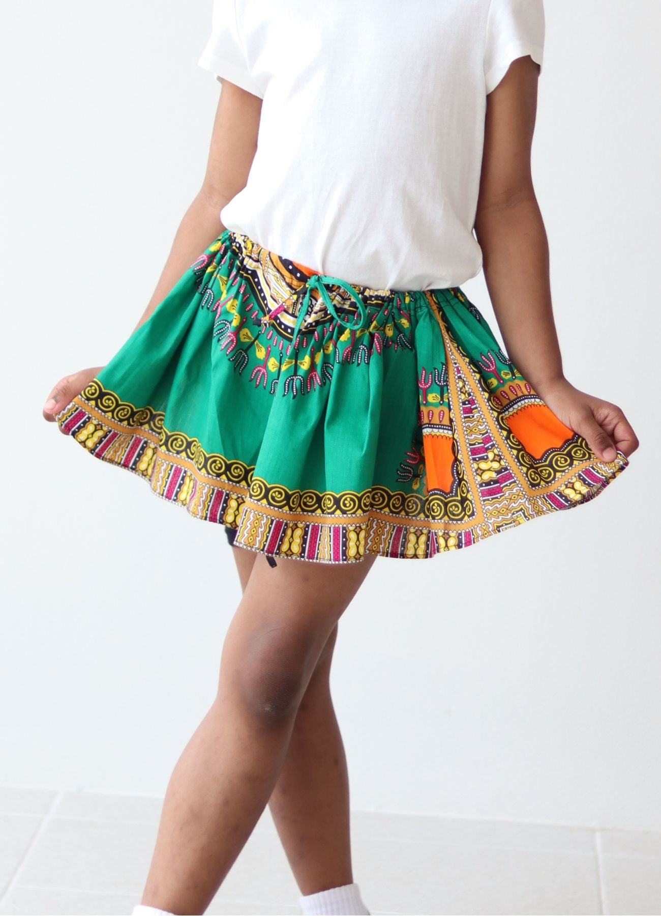 Africa Dashiki Girls Skirt - Mini Gypsy Skirts